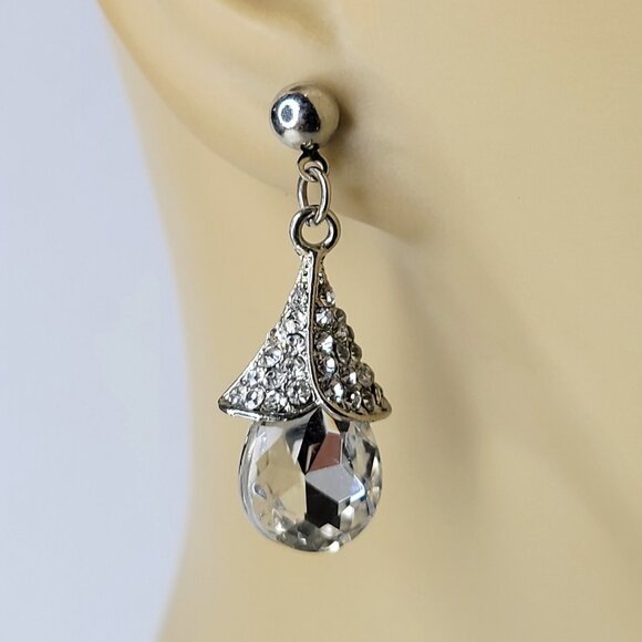 Mini Teardrop Crystal Earrings - Picture 8 of 10